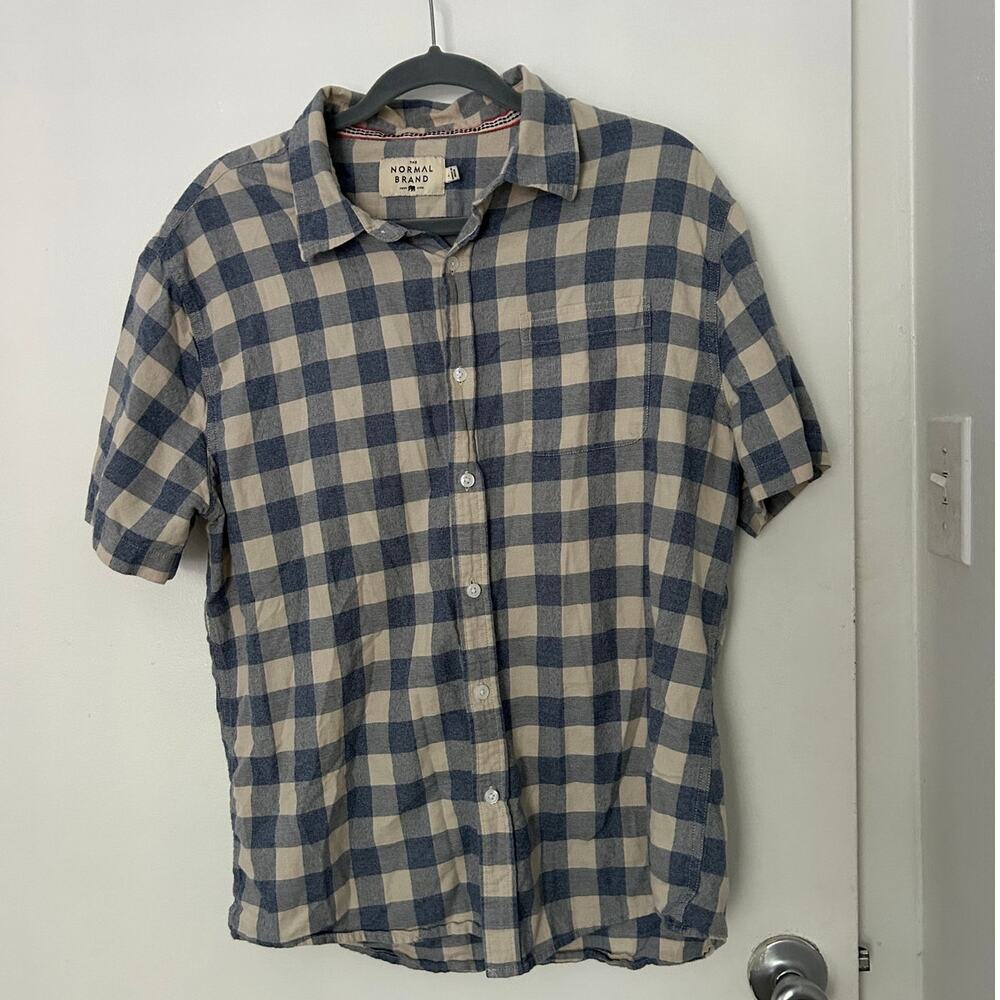 The Normal Brand Men's 100% Cotton Gingham Button-Down Shirt